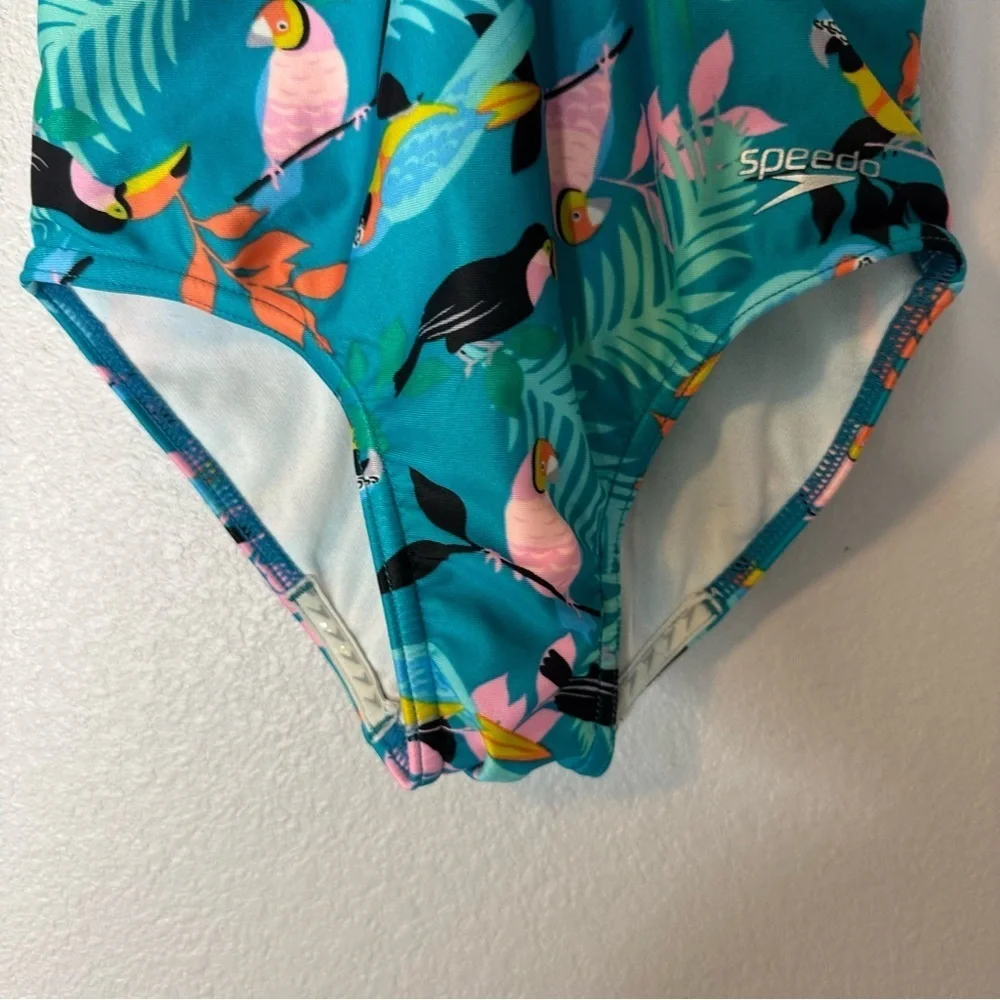 Speedo Kids' Tropical Blue Swimsuit M
